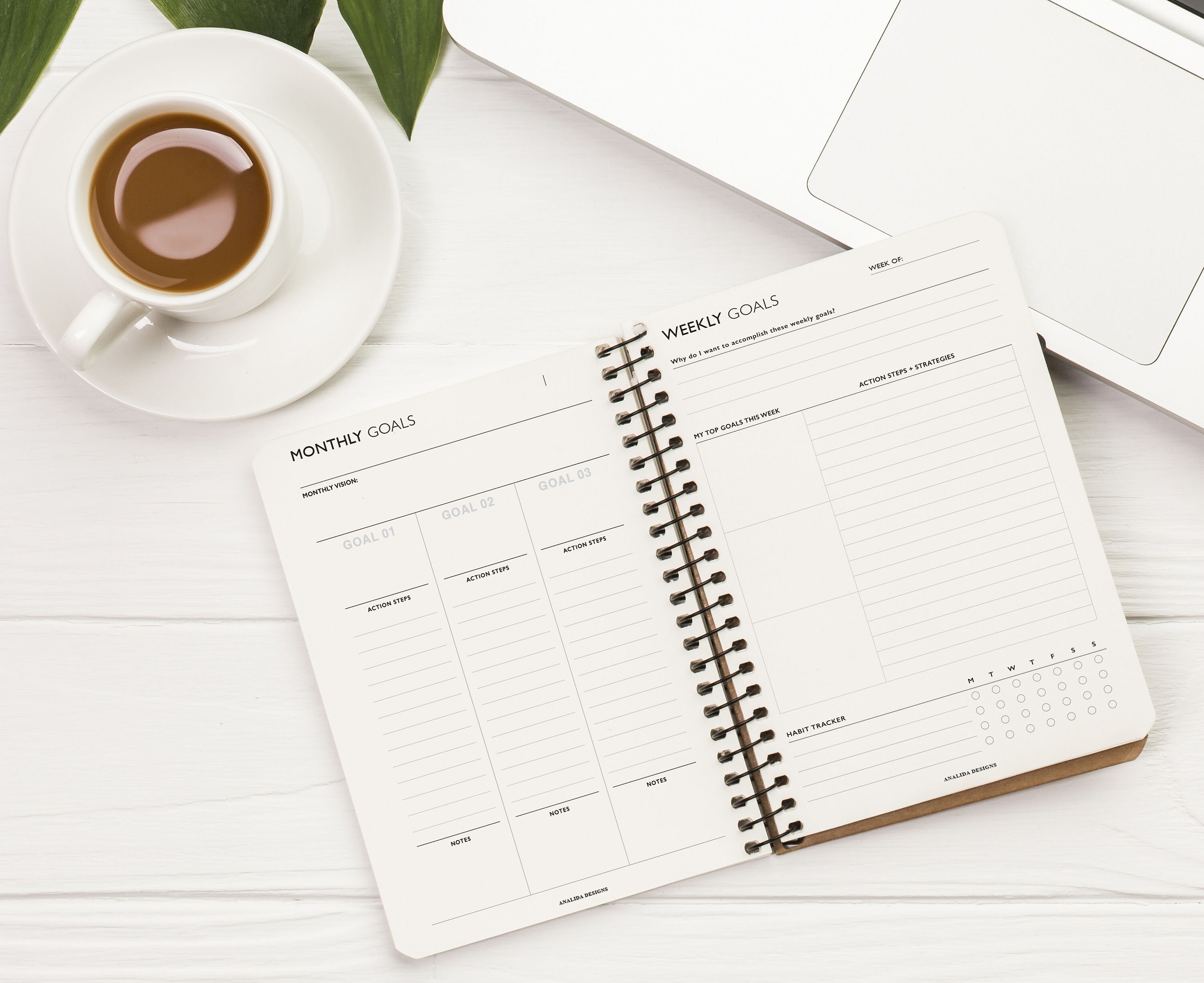 Daily Weekly Monthly Goal Planner 90 Day Goal Setting - Etsy