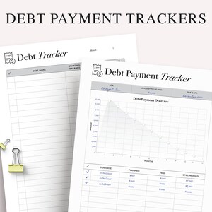 Debt Payment Tracker Printable: Snowball Template (PDF Download)