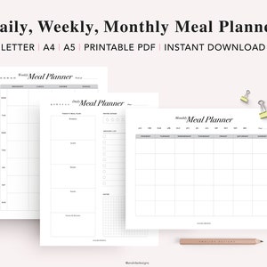 Fitness Journal Printable, Workout Log, Weight Loss Journal, Meal Planner, Calorie & Walking tracker, Health Planner, PDF Instant Download image 3