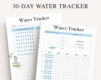 Weekly Water Tracker Printable Water Diary Hydration - Etsy