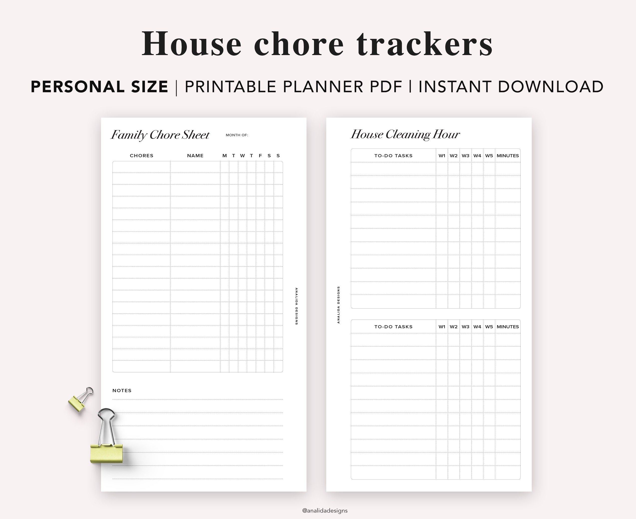 Personal Cleaning Schedule Printable: Flylady Planner (PDF) - Etsy