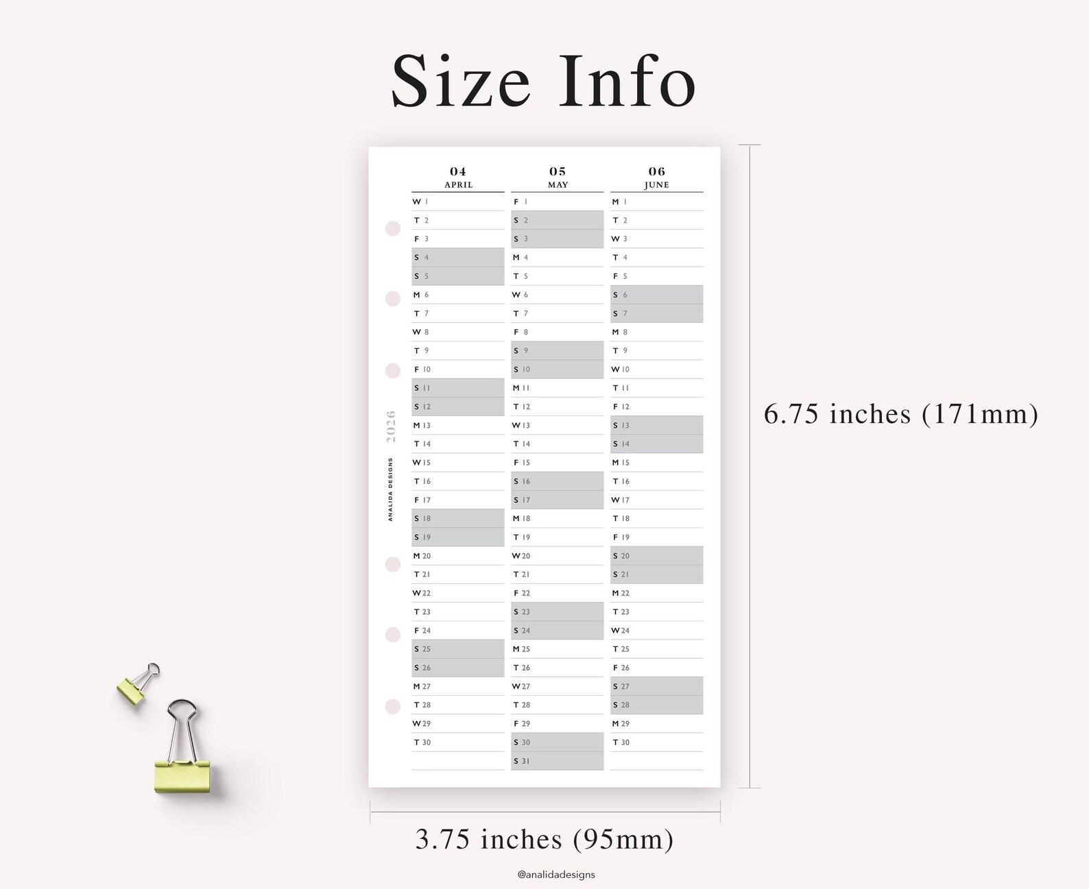 2026 Yearly Planner Printable: Personal Filofax Insert (PDF Download ...
