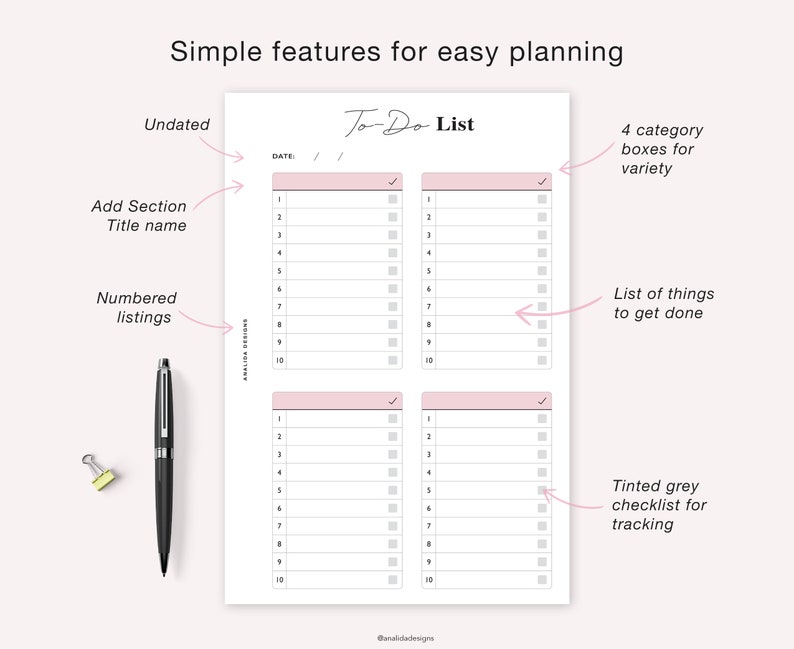 POCKET To-Do List Printable To Do List Daily To Do List | Etsy