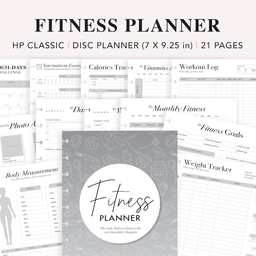 Fitness Planner Printable Happy Planner Classic Insert - Etsy