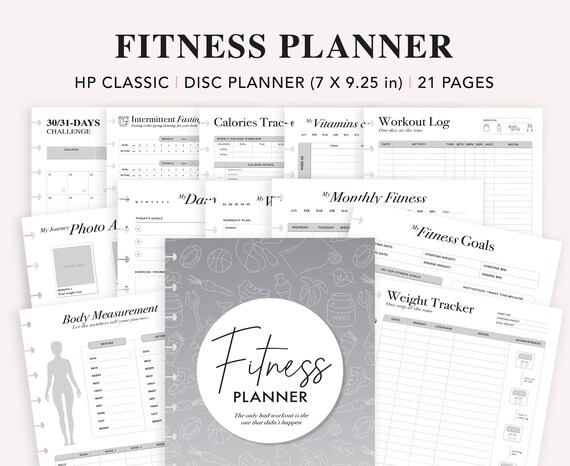 Fitness Planner Printable Happy Planner Classic Insert - Etsy