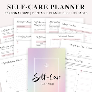 PERSONAL - Self Care Planner, Self Care Journal, Self Care Kit, Self Care Worksheet, Wellness Planner, Mental Health Journal, Mood Tracker