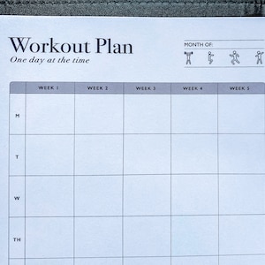 PERSONAL Workout Planner Printable, Exercise Log, Workout Template, Workout Calendar, Fitness Planner, Workout Tracker, Personal size insert image 4