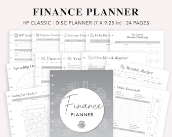 Financial Planner Bundle: Savings, Budget, Debt Tracker (Happy Planner Insert) (Digital Download)