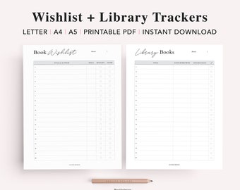 A5 Planner Inserts Reading Wish List Book Wish List Worksheet, Booketlist,  Printable Book Wish List Template, Book Lover's Planner Inserts 