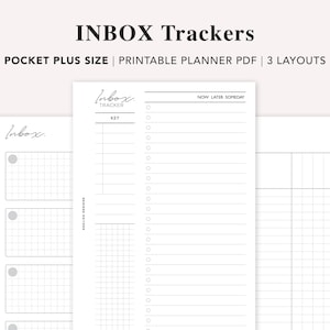 Pocket PLUS size Inbox Planner Inserts, Inbox Tracker, Inbox System, To Do List Template, To Do List Priorities, A5 Filofax, List Brain Dump