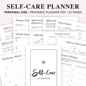 PERSONAL - Self Care Planner, Self Care Journal, Self Care Kit, Self Care Worksheet, Wellness Planner, Mental Health Journal, Mood Tracker