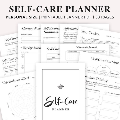 PERSONAL Self Care Planner Self Care Journal Self Care - Etsy