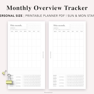 PERSONAL Hobonichi Daily Printable, Daily Weekly Monthly Planner ...