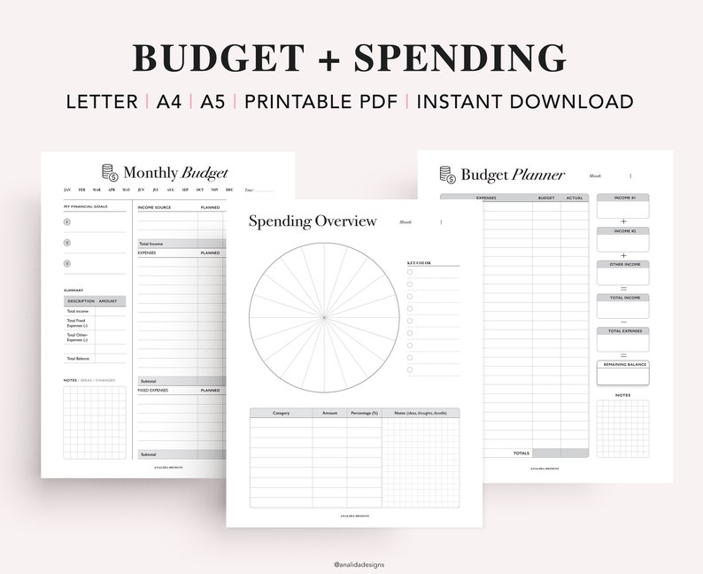 Finance Planner Printable, Debt Snowball, Savings Tracker, Budget Binder, Personal Finance, Digital Financial Planner, A5 Planner Inserts image 6