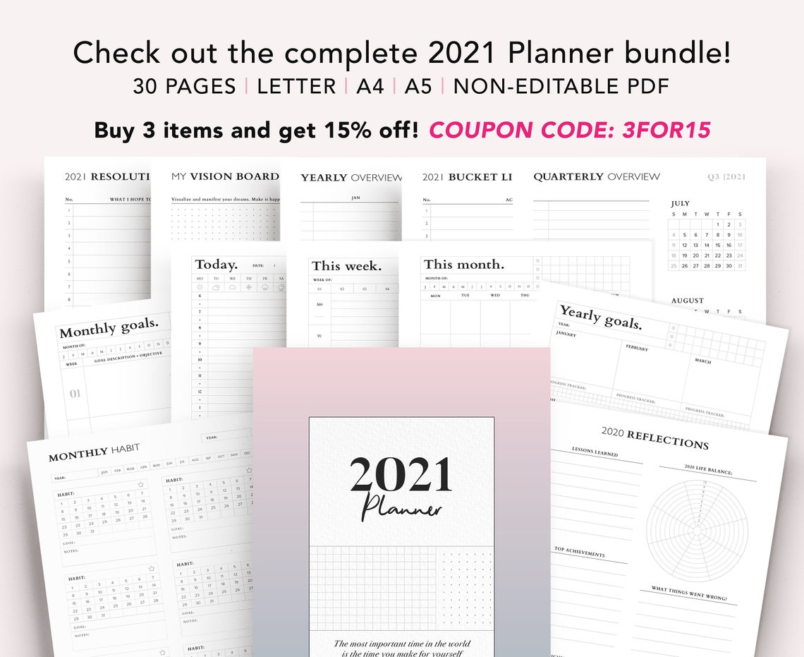 Hobonichi Daily Planner Printable Daily Weekly Monthly - Etsy