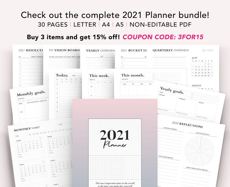 Hobonichi Daily Planner Printable Daily Weekly Monthly - Etsy
