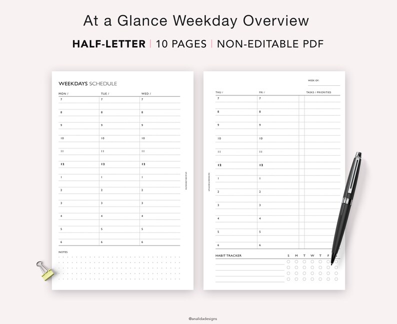 HALF LETTER Printable Work From Home Printable Business - Etsy