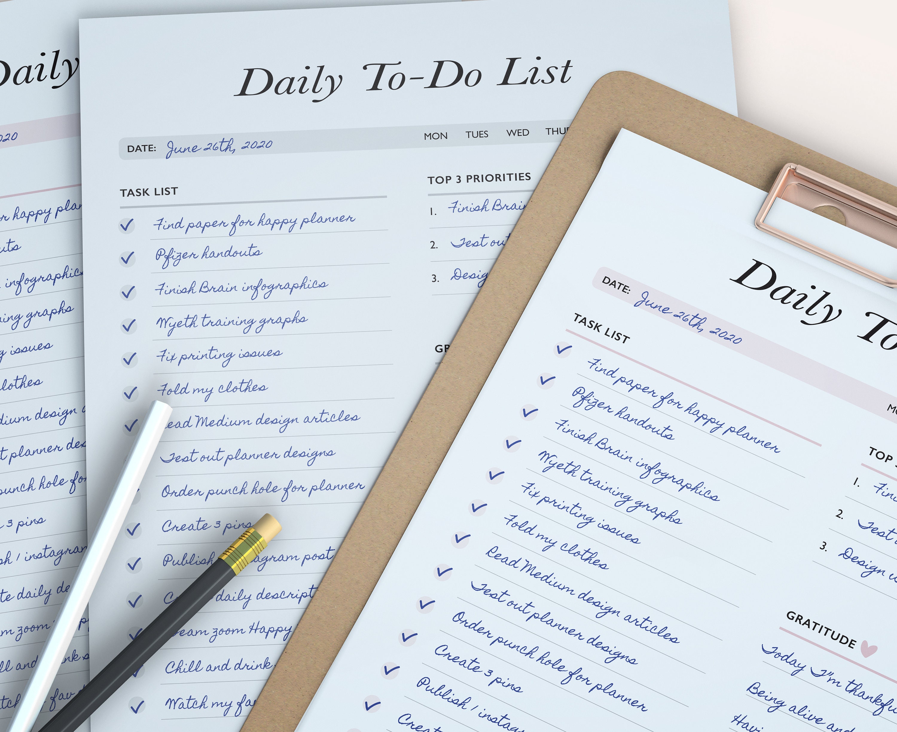 50 Carte To-Do List Con Supporto Legno - Planner Giornaliero Francese, Organizzazione Produttività A6 - Foto 4