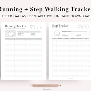 Fitness Journal Printable, Workout Log, Weight Loss Journal, Meal Planner, Calorie & Walking tracker, Health Planner, PDF Instant Download image 9