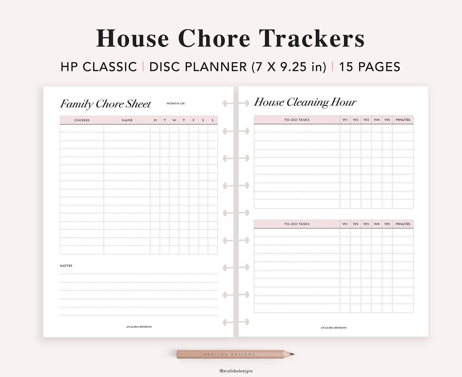 Cleaning Schedule Printable Happy Planner Classic Insert - Etsy