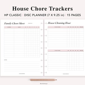 Cleaning Schedule Printable, Happy Planner Classic Insert, Chore Chart ...