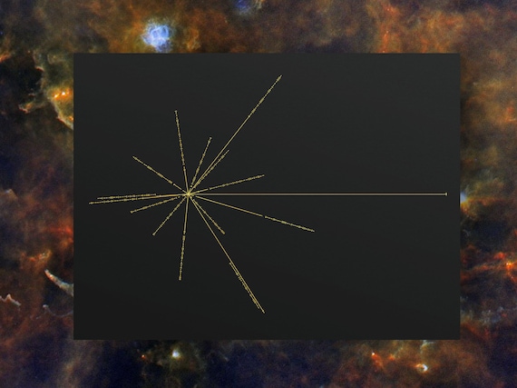 Voyager's Pulsar Map Foil Print Wall Art  Etsy Canada