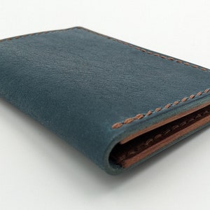 Cartera con tarjetero plegable - Turquesa y Burdeos