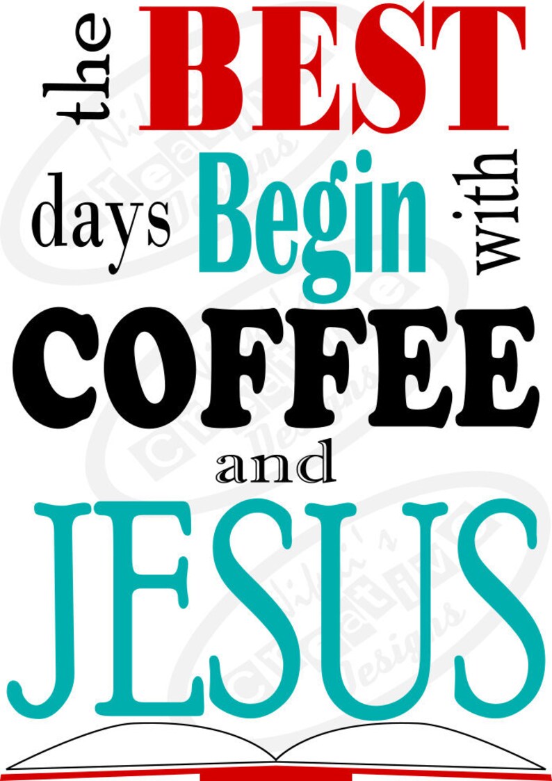 Coffee and Jesus Cut file svg dxf eps pdf png file | Etsy