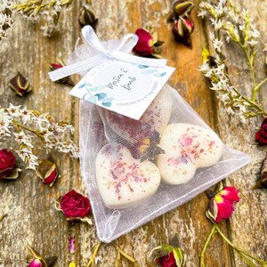 Tarte, cera da fondere in cera di soia a forma di cuore, segnaposto matrimonio, bomboniere personalizatte, profumo
