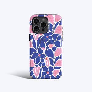 LEAFY TROPIC Phone Case For iPhone 16 Max Case, iPhone 15 Case, iPhone 14 Case, iPhone 13 Case, iPhone 12 Case, Jungle Blue Leaves, MagSafe