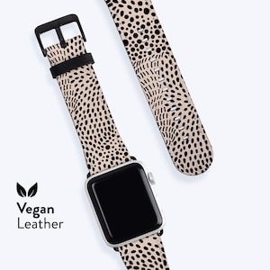 COCO Watch Strap |  For Apple Band, Vegan H21 Leather band, Available for Apple watch series 1, 2, 3, 4, 5, 6, 7, 8, 9, SE, Abstract Pattern