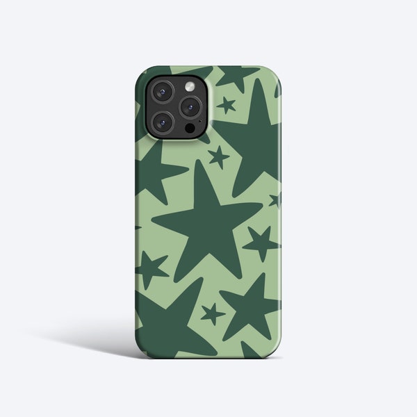 OLIVE WONKY STARS Case| For iPhone 15 Pro Case, iPhone 13 Pro Case, iPhone 12 Case, iPhone 11 Case, More Models, Boho Chic