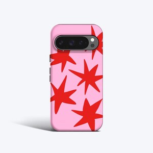 Red Starburst Phone Case - For all Pixel Models, Magnetic Option