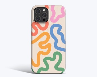 FUNKY LINES PASTEL Case | For iPhone 15 Pro Case, iPhone 13 Case, iPhone 12 Case, iPhone 11 Case, More Models, Wavy Lines, Abstract