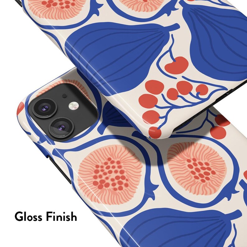 Blue Passion Fruit Phone Case - Fits iPhone 16e, 16 Pro Max, 15 Plus, 14 Pro, 13 Mini, 12, 11, MagSafe Option, Abstract Berries Art image 8