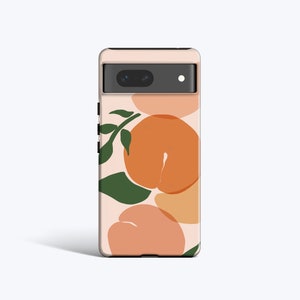 PEACHES ART Für Pixel 8 Pro Case, Pixel 7 Case, Pixel 6 Case, Pixel 5 5G Case, alle Pixel Modelle verfügbar, Boho Peaches Print, Art Bild 1