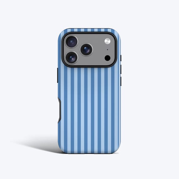 Little Blue Stripes Phone Case for iPhone 17, 16, 16e, 15, 14, 13, 12, 11, Galaxy, Pixel, MagSafe Option Little Blue Stripes Phone Case for iPhone 17, 16, 16e, 15, 14, 13, 12, 11, Galaxy, Pixel, MagSafe Option