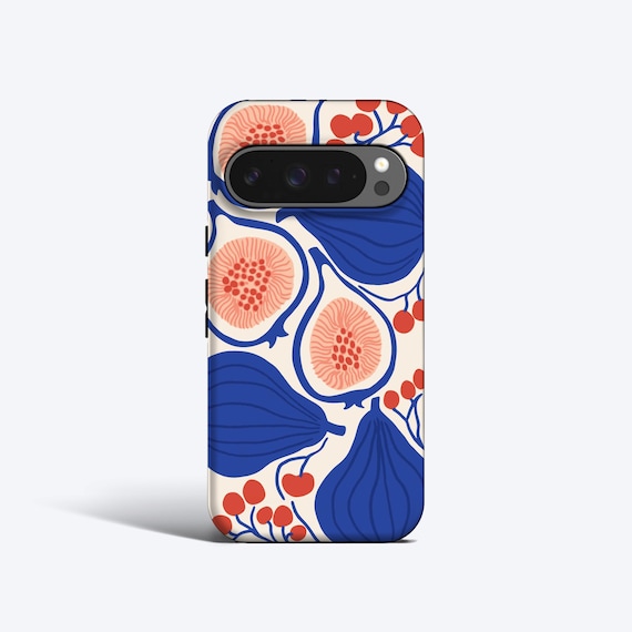 Blue Passion Fruit Phone Case - Bright Tropical Berry Print, For Pixel 9 Pro xl, 9a, 8a, 8 Pro, 7 Pro, 7a, 6 Pro, 6a, More Models