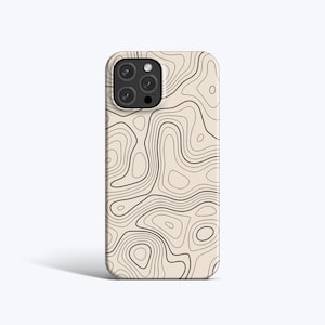 TOPOGRAPHIC Phone Case | For iPhone 15 Pro Max Case, iPhone 11 Pro Case, iPhone 12 Case, iPhone XS Case, All Models, Abstract, Map