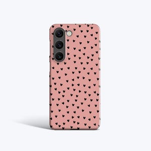 BLUSHING HEARTS Hülle | Für Samsung Galaxy S23 Ultra, Galaxy S22 Plus Case, Galaxy S21 fe Case, Weitere Modelle, Muster mit kleinen Herzen