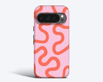 Organic Lines Coral Phone Case - For all Pixel Models, Magnetic Option