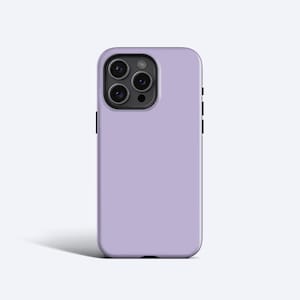 BLOCK COLOUR Lilac Phone Case | Minimal Lilac Design, Covers for iPhone 16, 16e, 15, 14, 13, 12, 11, MagSafe Option