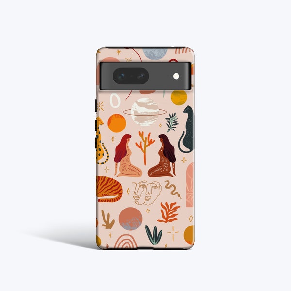 MYSTIC UNIVERSE Case | For Pixel 8 Pro Case, Pixel 7 Case, Pixel 6 Pro Case, Pixel 5 Case, Pixel 4A Case More Models, Boho, Moon, Trippy