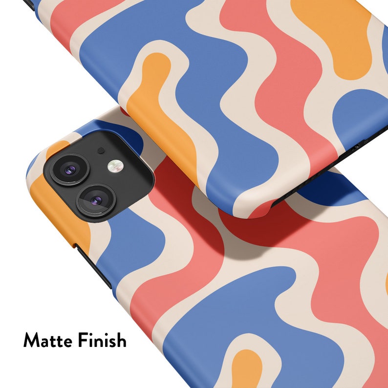 FUNKY SHAPES Case For iPhone 15 Pro Case, iPhone 13 Pro Case, iPhone 12 Case, iPhone 11 Case, More Models, Wavy Shapes image 2