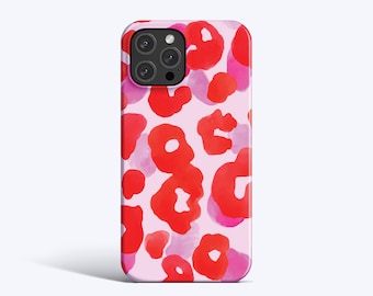 PINK LEOPARD PRINT | For iPhone 15 Pro Case, iPhone 12 Case, iPhone 11 Case, iPhone 14 Case, More Models Available, Abstract Leopard Print