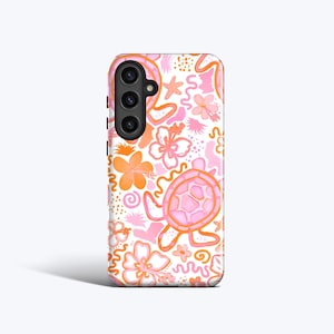 TURTLE BAY-skal - För Galaxy S25 Ultra, S24 Plus, S23 fe, S22, S21, S20 fe, Fler modeller, Sea Life, Ocean, Rosa