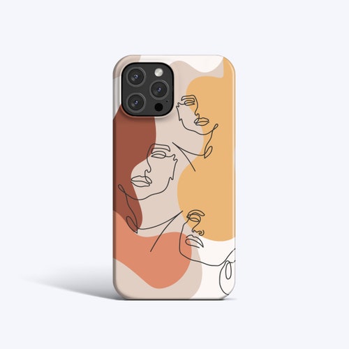 LINE ART FACES for Iphone 13 Case Iphone 14 Case Iphone 11 Etsy Australia