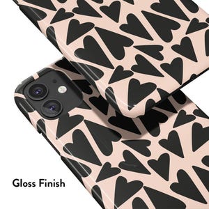 Long Black Hearts Case For iPhone 17, 16, 15, 14, 13, 12 MagSafe Case image 2