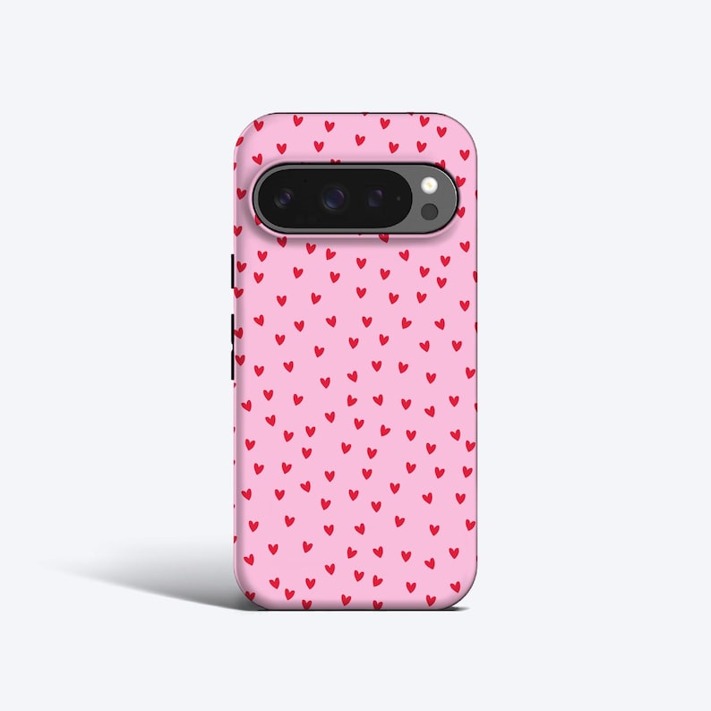 Red Hearts Phone Case - For all Pixel Models, Magnetic Option image 1