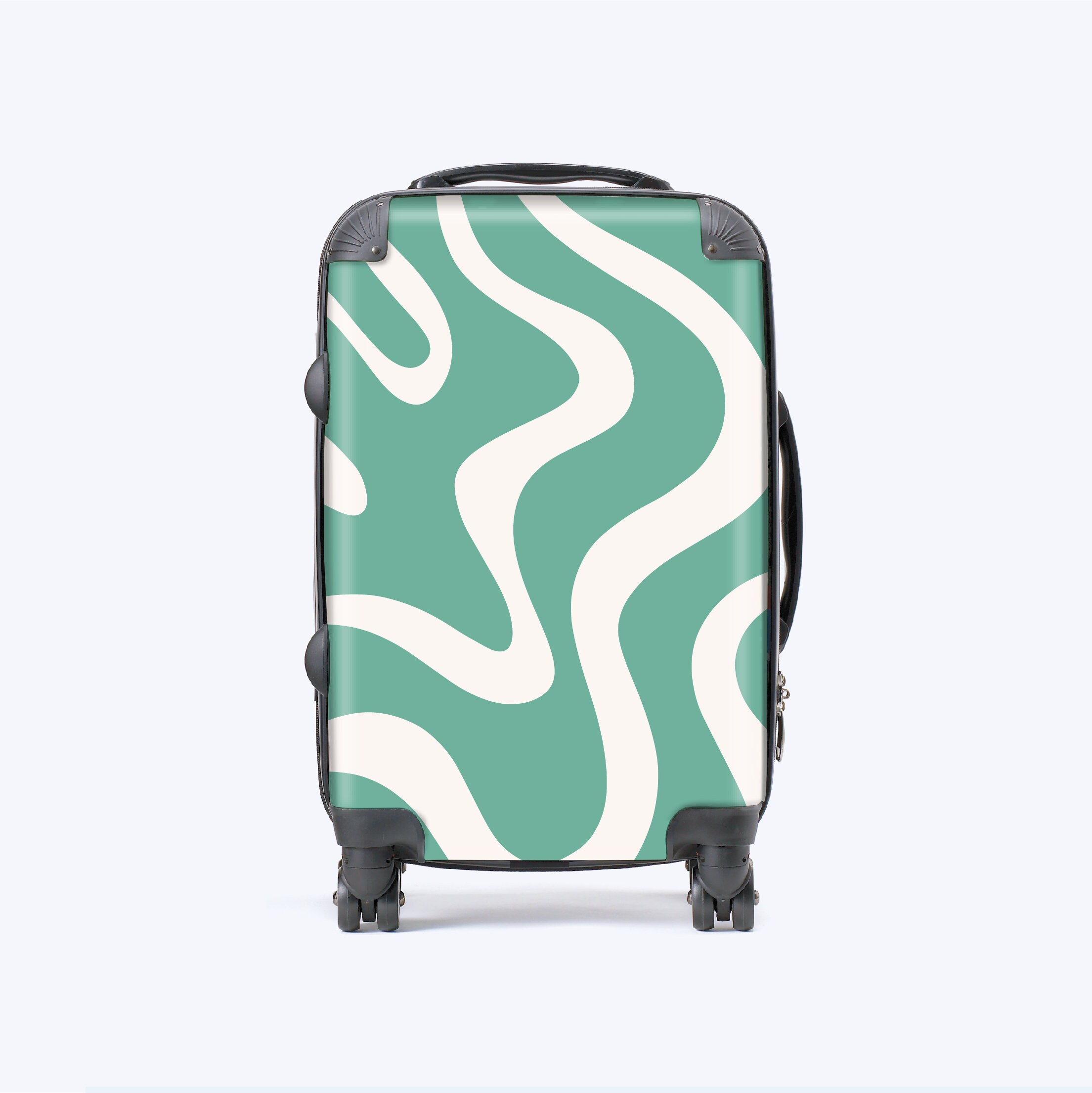 GREEN WAVES SUITCASE / Maleta personalizada de cabina - Etsy España
